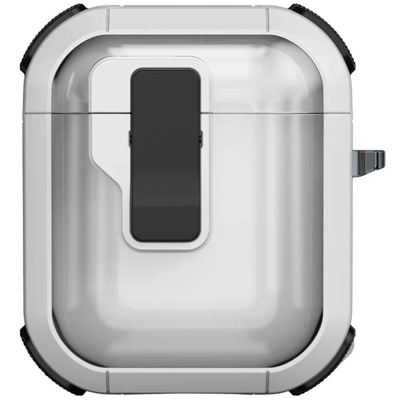 Футляр протиударний Locking Button для навушників Airpods 1/2 – White. Фото 1 з 1