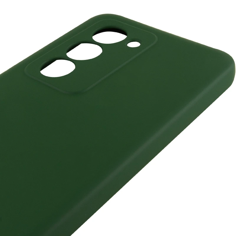 Цветной силиконовый чехол GETMAN с закрытой камерой на Xiaomi Redmi 15 (Global) – Зеленый / Dark green. Фото 5 из 6