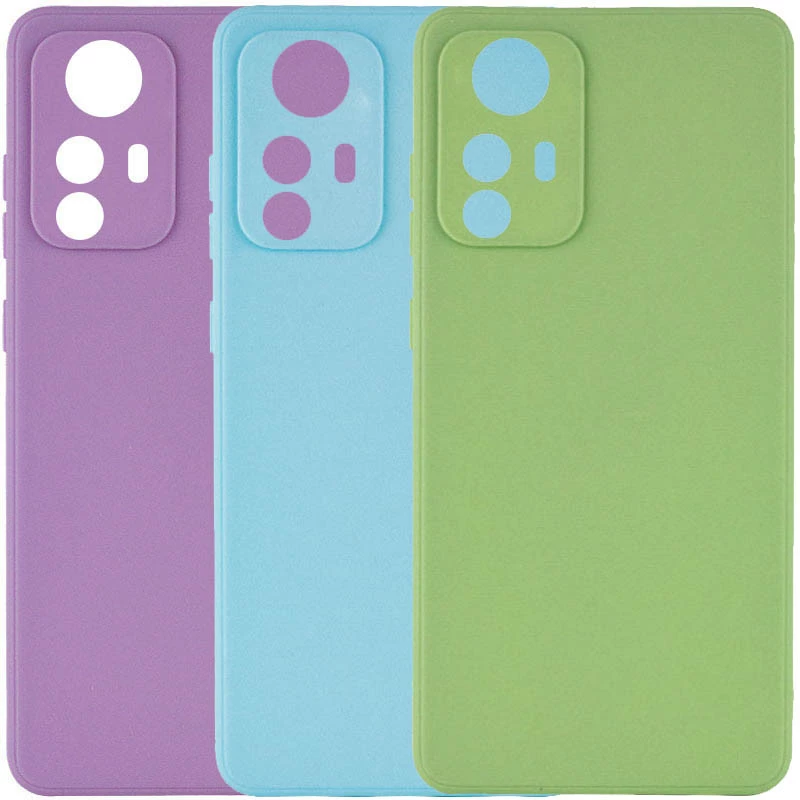 Кольоровий силіконовий чохол із захистом камери на Xiaomi Redmi Note 12S фото 1 з 2
