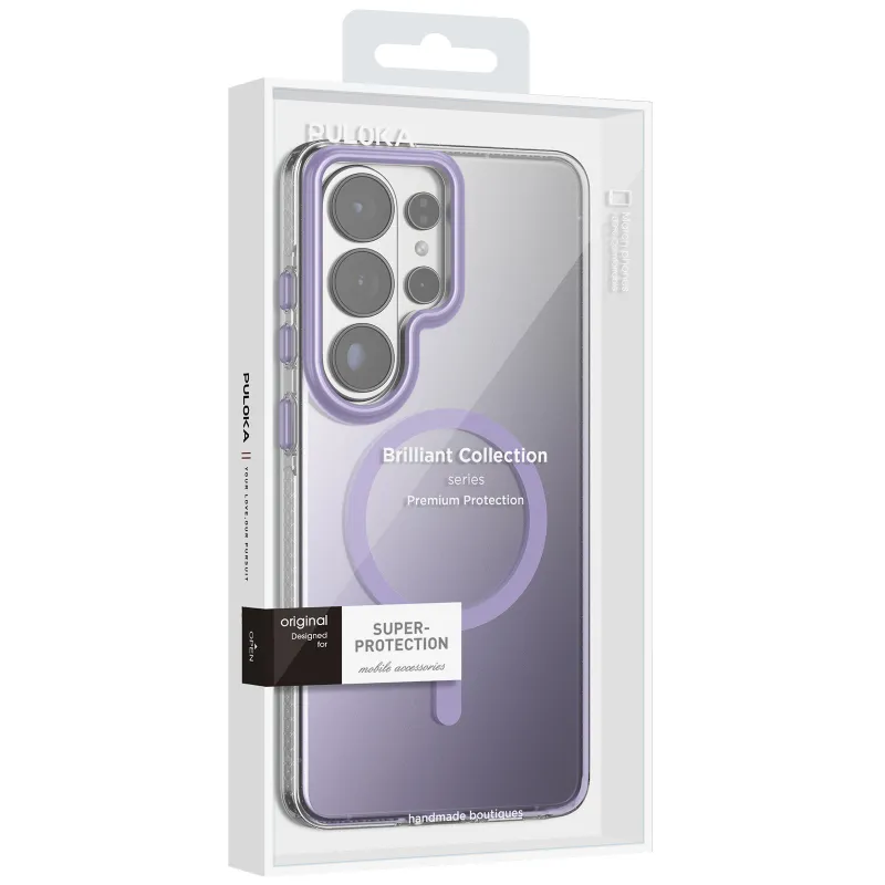 Чехол TPU+PC Puloka Resplendent with Magnetic Fit для Samsung Galaxy S26 Ultra – Purple. Фото 4 из 6