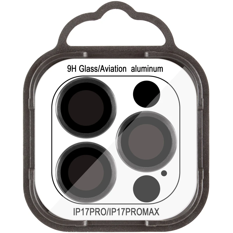 Металеве захисне скло на камеру на Apple iPhone 17 Pro (6.3") – Чорний / Black. Фото 4 з 5