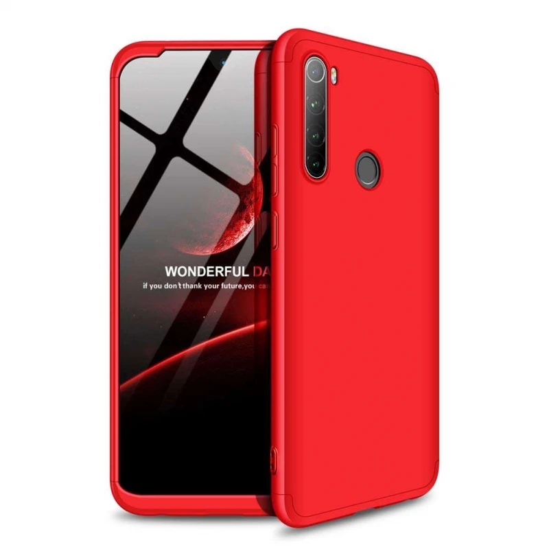 

Чехол с защитой 360 градусов GKK для Xiaomi Redmi Note 8 (Красный), Червоний