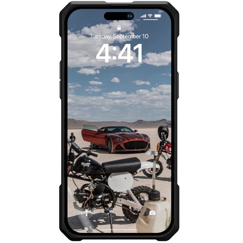Ударопрочный чехол UAG Monarch Pro with MagSafe Leather для Apple iPhone 14 Plus – Черный. Фото 4 из 6