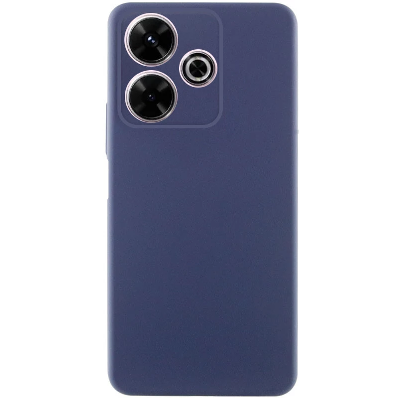 

Цветной силиконовый чехол GETMAN для Xiaomi Poco M6 4G (Синий / Midnight Blue), Синій / midnight blue