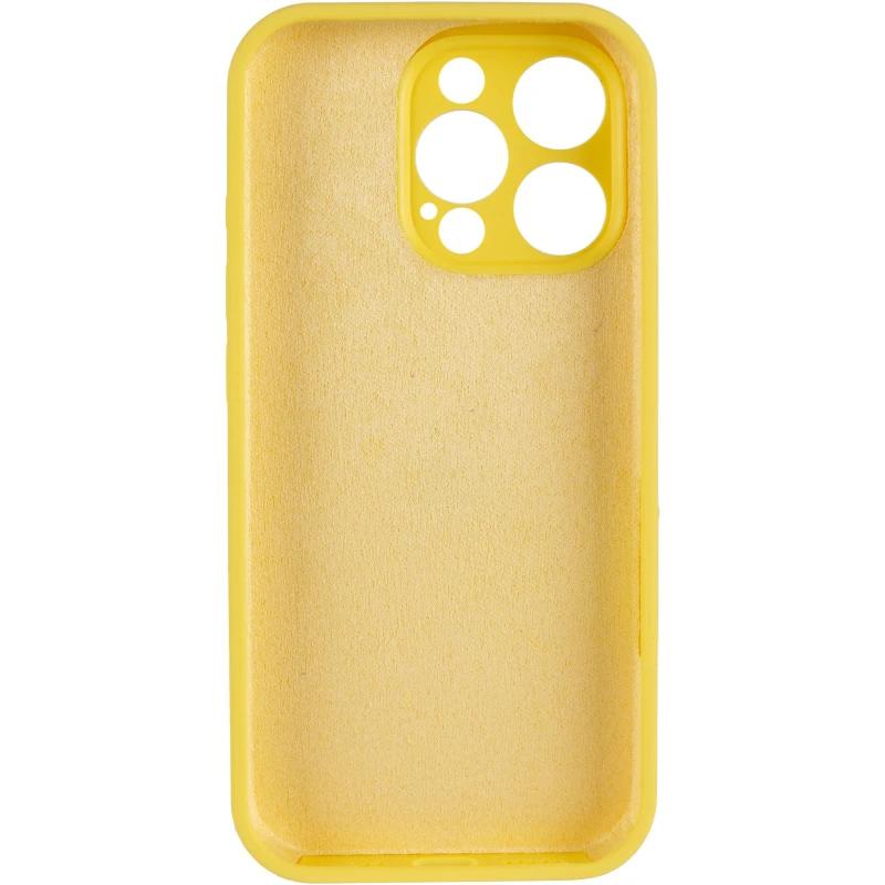 Чехол Silicone Case с защитой камеры для Apple iPhone 16 Pro Max – Желтый / Yellow. Фото 5 из 7