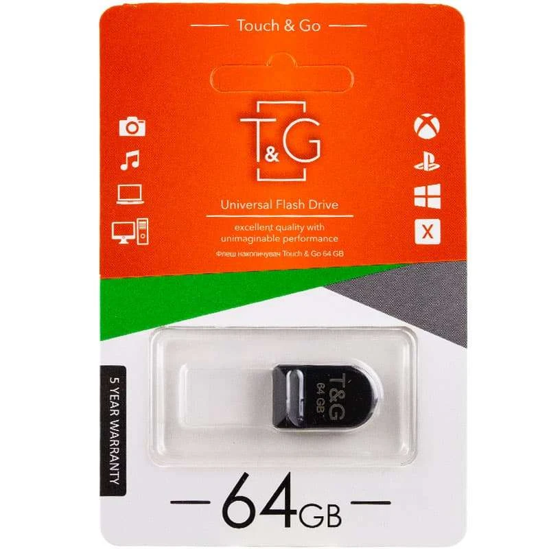 

Флеш-драйв USB Flash Drive T&G 010 Shorty Series 64GB (Чорний)