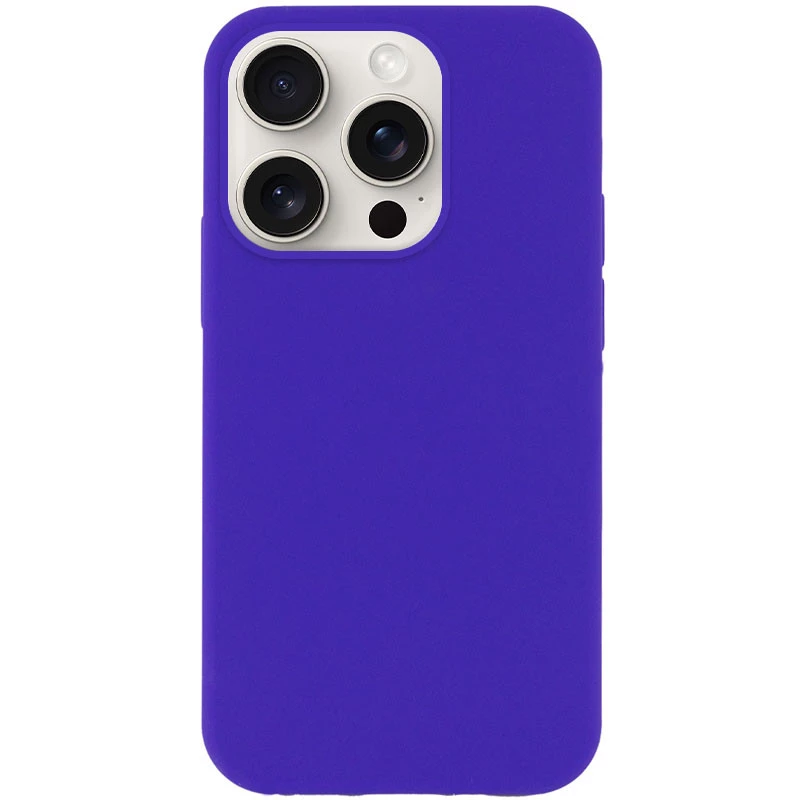 Чехол с закрытым низом Silicone Case для Apple iPhone 16 Pro – Фиолетовый / Ultra Violet. Фото 1 из 4