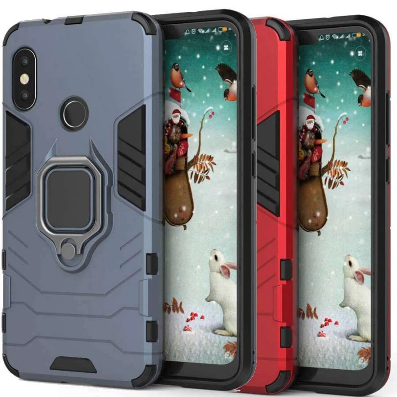 

Протиударний чохол Transformer з кільцем на Xiaomi Mi A2 Lite / Xiaomi Redmi 6 Pro