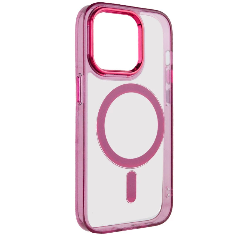 Силіконовий чохол Iris с MagSafe на Apple iPhone 13 Pro (6.1") – Бордовий. Фото 3 з 8