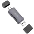 Картридер Hoco HB45 Spirit 2in1 USB/Type-C 2.0 – Metal gray. Фото 1 з 6