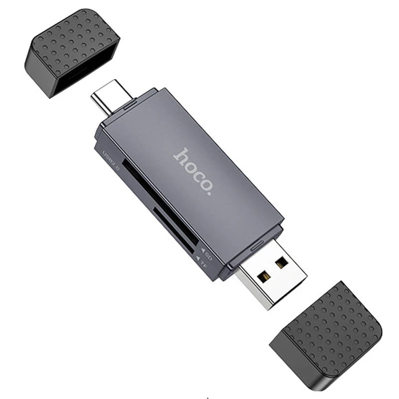 Картридер Hoco HB45 Spirit 2in1 USB/Type-C 3.0 фото 1 з 1