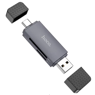 Картридер Hoco HB45 Spirit 2in1 USB/Type-C 3.0 фото 1 Картридер Hoco HB45 Spirit 2in1 USB/Type-C 3.0 фото 1 из 1