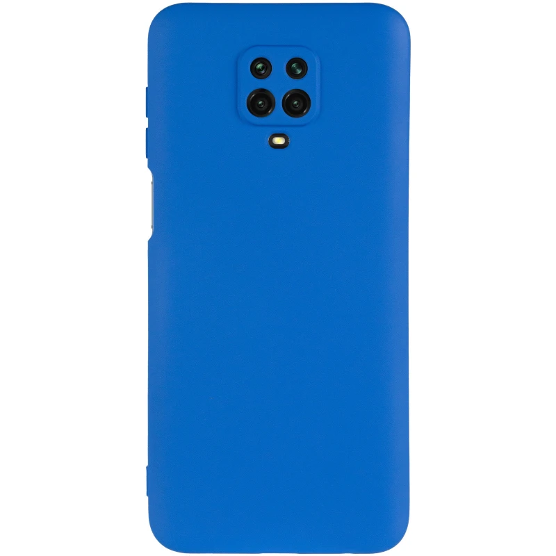 Цветной силиконовый чехол GETMAN с закрытой камерой на Xiaomi Redmi Note 9s / Note 9 Pro / Note 9 Pro Max – Синий / Royal blue. Фото 3 из 6
