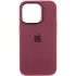 Чохол Silicone Case з металевими кнопками на Apple iPhone 13 Pro (6.1") – Бордовий / Plum. Фото 3 з 9