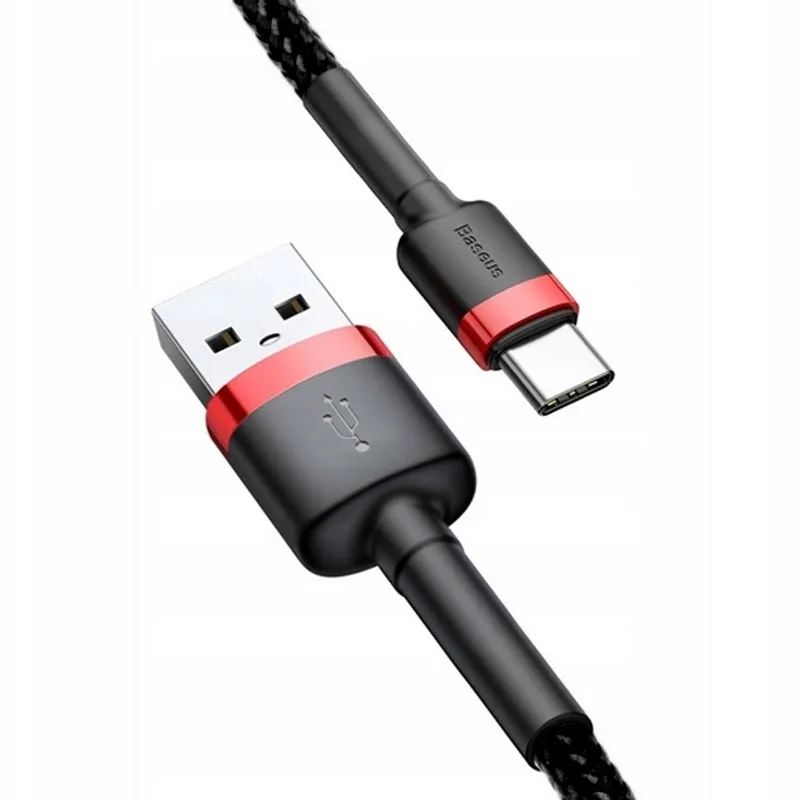 Дата кабель Baseus Cafule Type-C Cable 3A (1m) – Красный / Черный. Фото 2 из 5