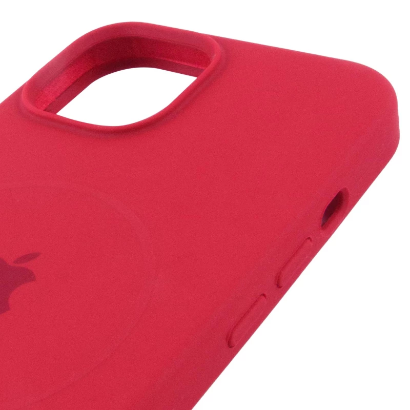 Чехол Silicone Armor Max with MagSafe для Apple iPhone 12 (6.1") – Красный / Deep Red. Фото 5 из 6