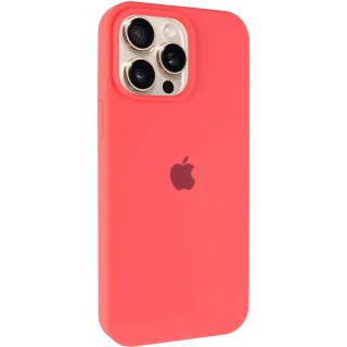 Чохол Silicone Case з закритим низом на Apple iPhone 13 Pro (6.1") — Кавуновий / Watermelon red