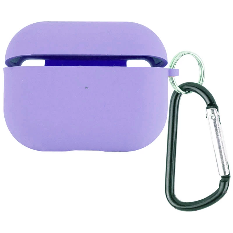 Силіконовий футляр з мікрофіброю для навушників Airpods 4 – Бузковий / Dasheen. Фото 1 з 2