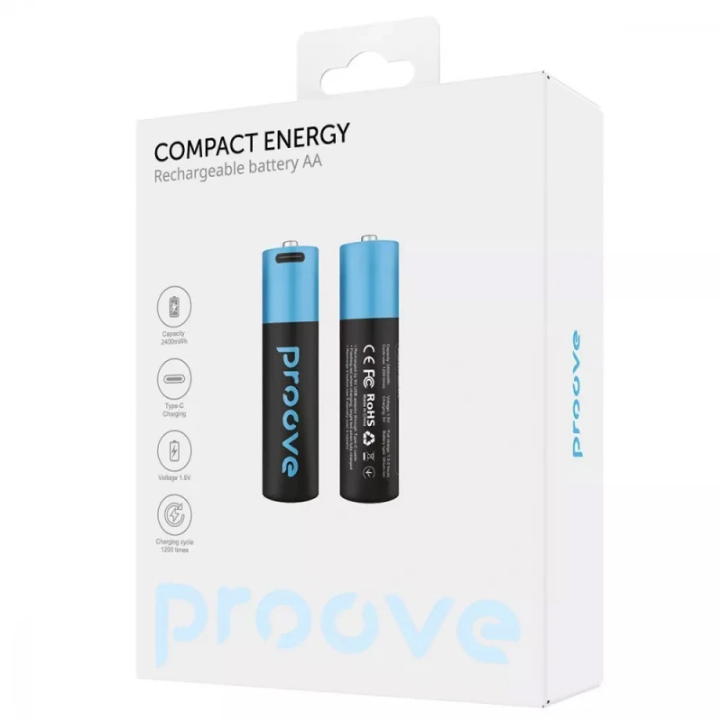 Акумуляторні батарейки Proove Compact Energy Pro AA 2 pcs – White. Фото 2 з 2