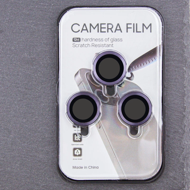 Металлическое защитное стекло на камеру для Apple iPhone 14 Pro Max (6.7") – Темно-Фиолетовый / Deep Purple. Фото 6 из 7