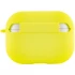 Силіконовий футляр з мікрофіброю для навушників Airpods Pro – Жовтий / Bright Yellow. Фото 4 з 5