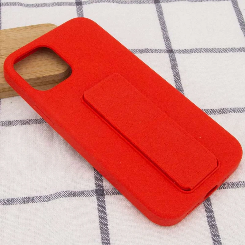Чохол Silicone Case з тримачем на Apple iPhone 12 Pro Max (6.7") – Червоний / Red. Фото 5 з 5