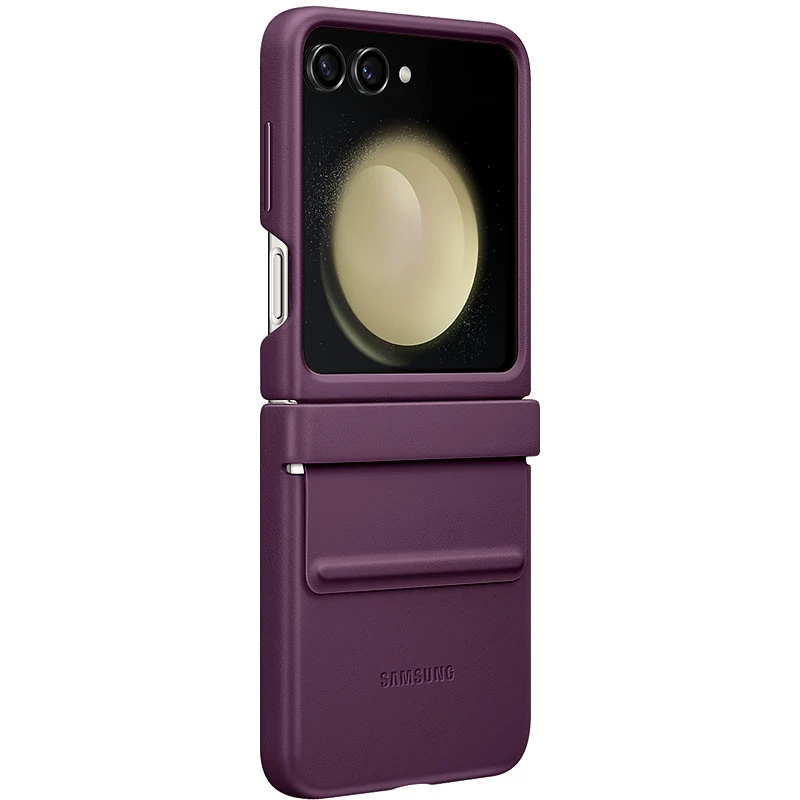 Шкіряний чохол Leather Case Premium на Samsung Galaxy Z Flip5 – Purple. Фото 2 з 5