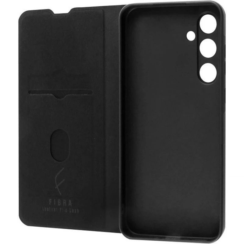 Чехол-книжка Fibra Flip для Samsung Galaxy S25 FE – Black grain. Фото 4 Чехол-книжка Fibra Flip для Samsung Galaxy S25 FE – Black grain. Фото 4 из 6