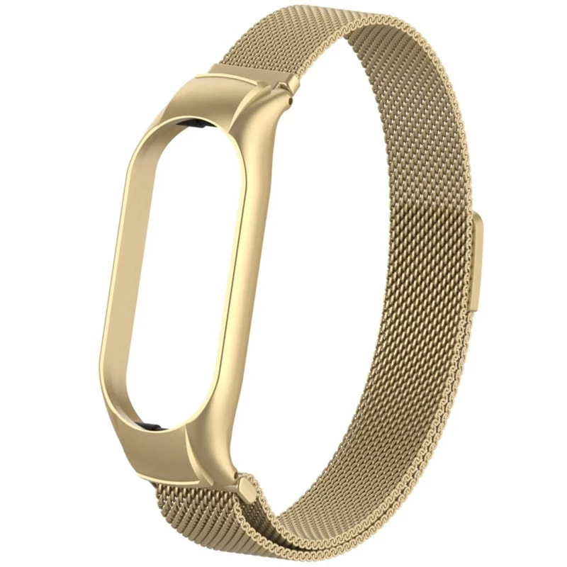 Ремешок Milanese Loop Design для Xiaomi Mi Band 5 – Vintage gold. Фото 7 из 7