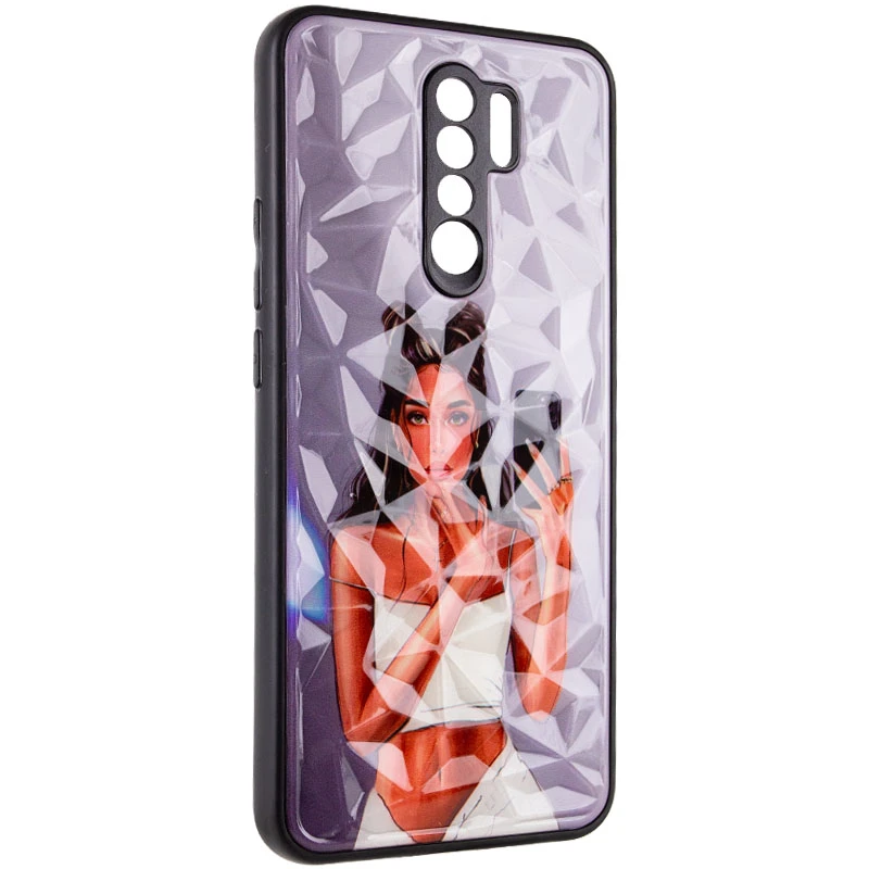 Стеклянный чехол Prisma Ladies на Xiaomi Redmi 9 – Black in White. Фото 2 из 6