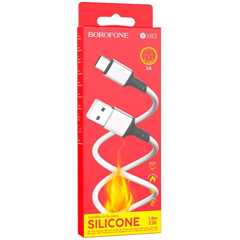 Дата кабель Borofone BX83 Famous USB to Type-C – White. Фото 4 з 4