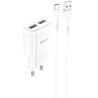 СЗУ HOCO C88A (2USB/2.4A) + Type-C фото 1 из 5