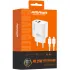 МЗП Amaya E74D PD20W+QC3.0 (1USB-A/1C) + кабель Type-C to Lightning – White. Фото 2 з 2