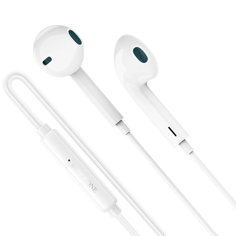 Навушники Borofone BM100 Fuente universal with microphone (Type-C/1.2m) – White. Фото 2 з 4