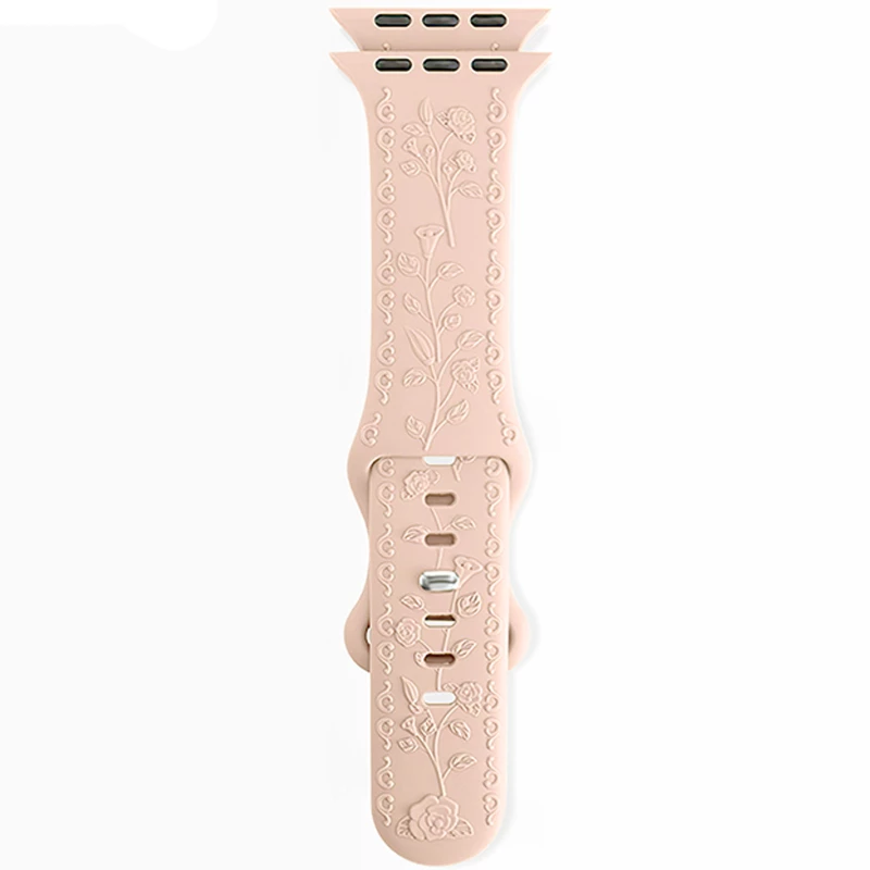 Ремешок Hoco WA30 Flexible series 3D solid color silicone strap для Apple watch 42(ser.1-3)/44/45/49 – Powder Sand. Фото 3 из 3