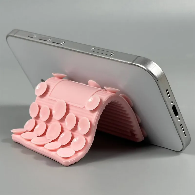 Тримач-присоска для телефону Sticker Hold Silicone 100*60 мм – Pink. Фото 2 з 2