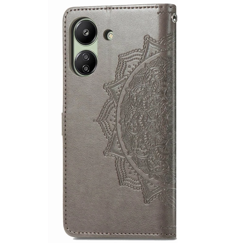 Шкіряний чохол-книжка Art Case з візитницею для Xiaomi Redmi 13C – Сірий. Фото 5 з 5