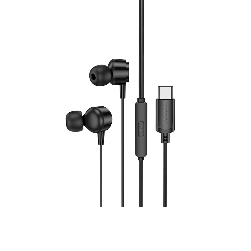 Навушники Borofone BM94 Sonar universal (Type-C/1.2m) – Black. Фото 1 з 6
