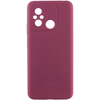 Чохол Silicone Case Lakshmi Premium із закритою камерою для Xiaomi Redmi 12C / Poco C55 — Бордовий / Plum
