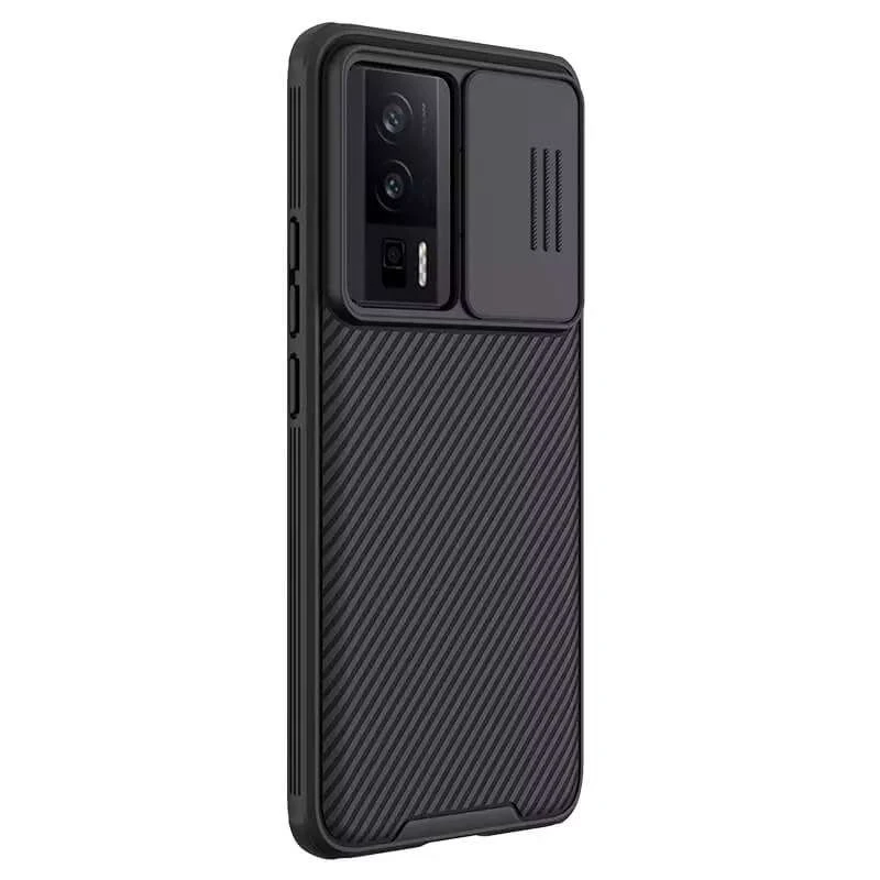 Карбоновая накладка Nillkin со шторкой для камеры для Xiaomi Redmi K60 / K60 Pro – Черный / Black. Фото 5 из 6