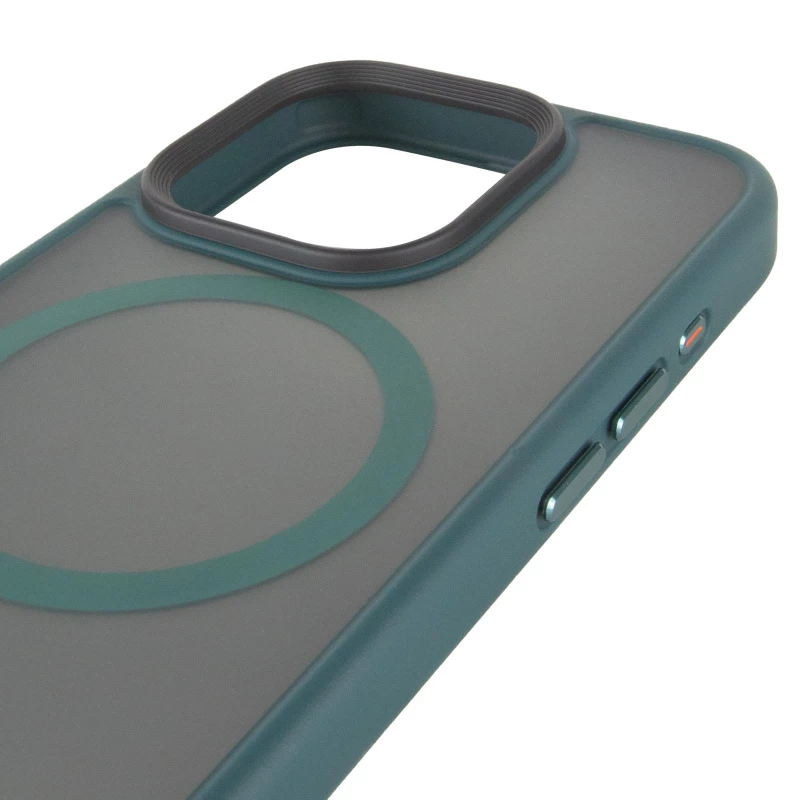 TPU+PC з металевими кнопками та MagSafe на Apple iPhone 13 Pro (6.1") – Зелений. Фото 5 з 6