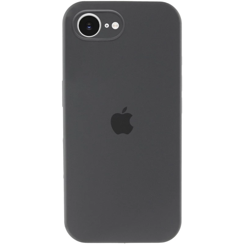 Чохол Silicone Case з закритим низом на Apple iPhone 16e (6.1") – Сірий / Dark Gray. Фото 2 з 6