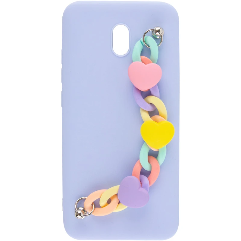 

Чехол Heart с цепочкой для Xiaomi Redmi 8a (Lilac Blue)