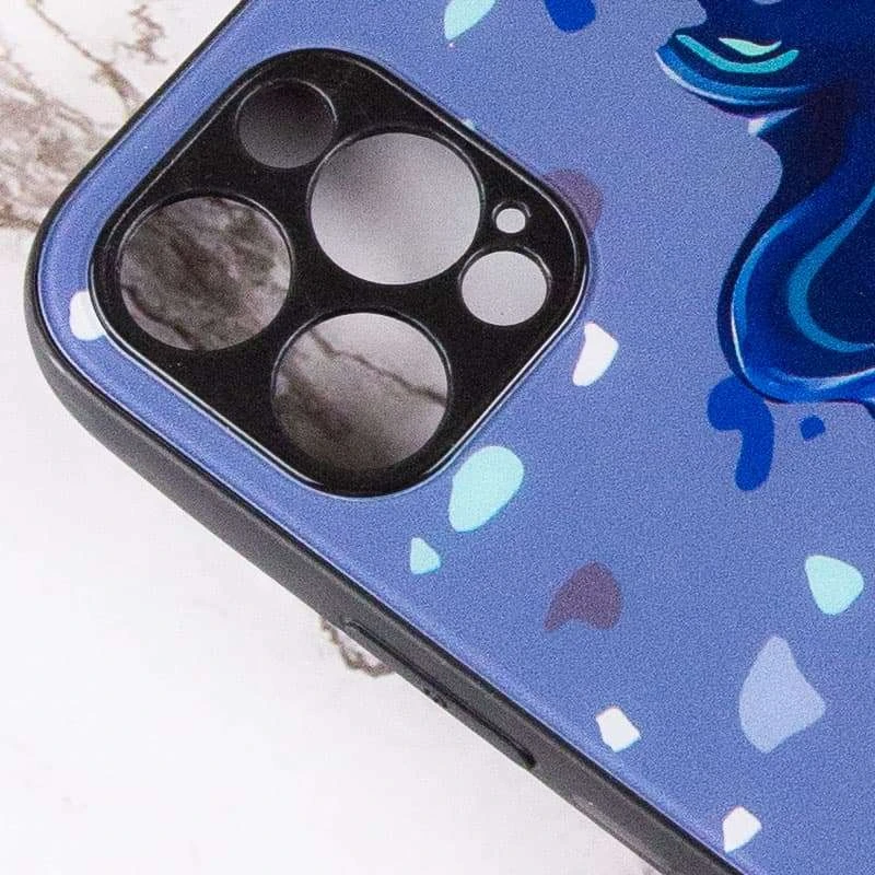 Скляний чохол Diversity на Apple iPhone 12 Pro Max (6.7") – Stains blue. Фото 4 з 4