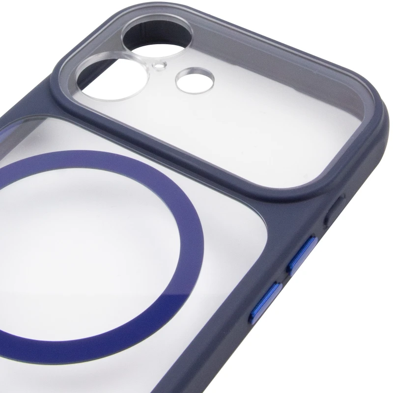 Чохол TPU GETMAN Moon Clear with MagSafe для Apple iPhone 16 – Blue. Фото 5 з 6