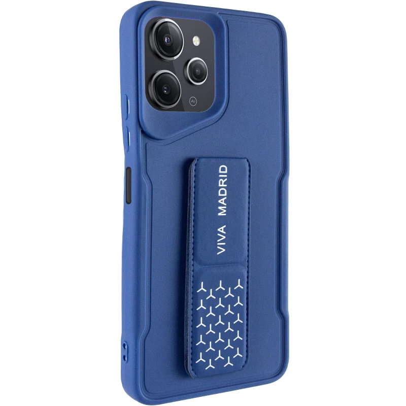 Чехол Вива с ремешком для Xiaomi Redmi 12 – Dark Blue. Фото 1 из 15