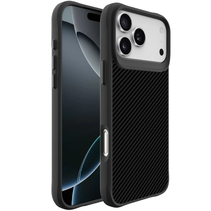 TPU+PC чохол Space Carbon collection для Apple iPhone 17 Pro (6.3") – Black. Фото 2 з 5