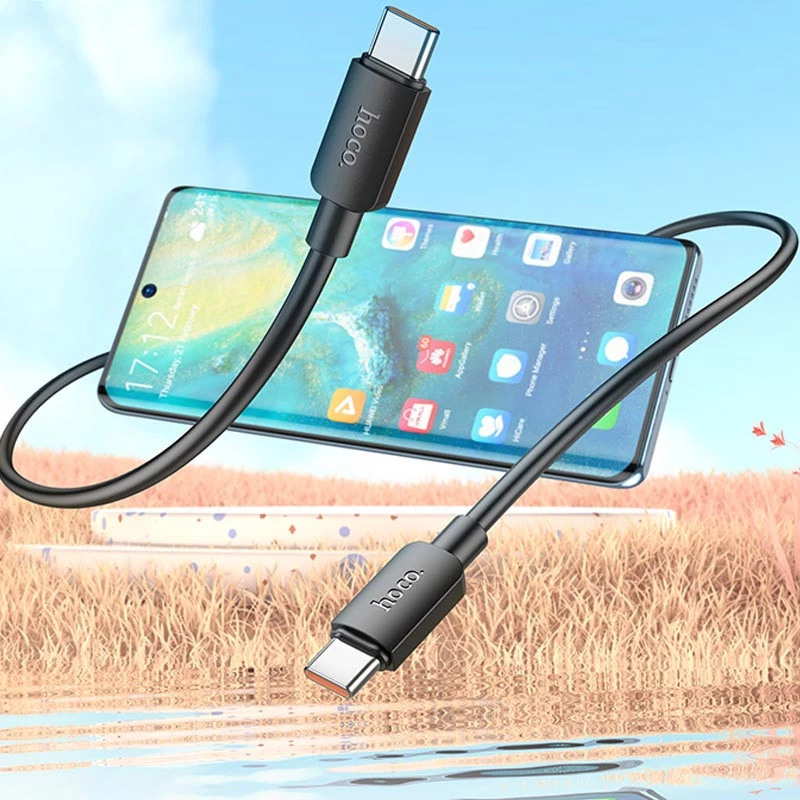 Дата кабель Hoco X96 Hyper Type-C to Type-C 100W (1m) – Black. Фото 5 з 6