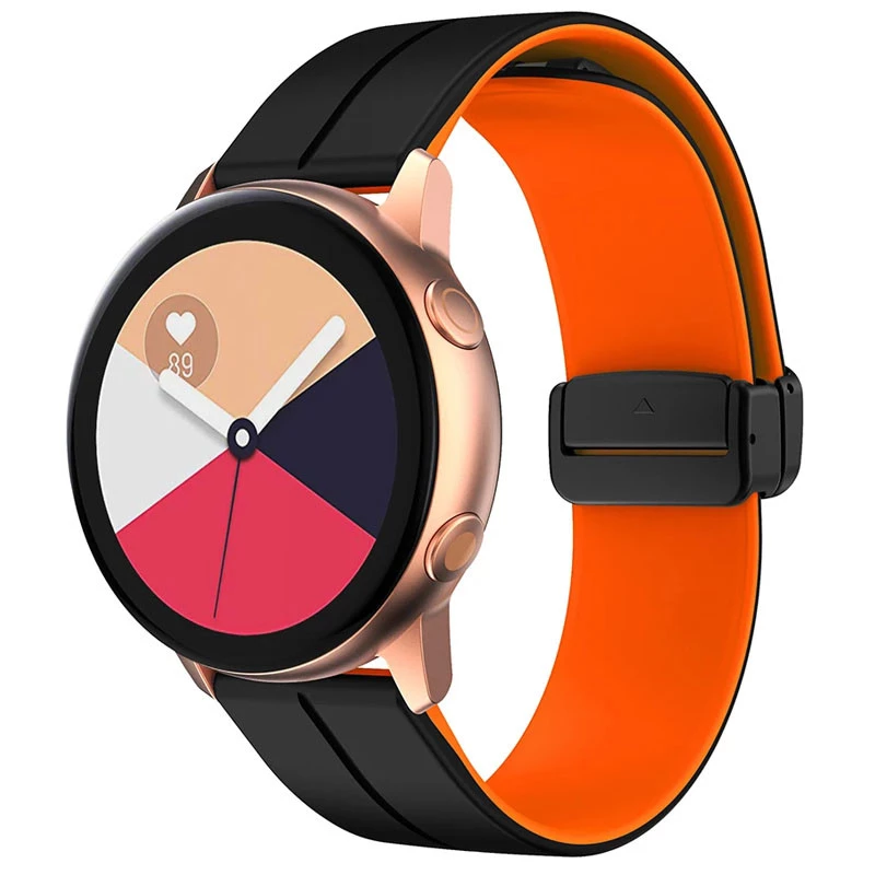 

Силиконовый ремешок Classy для Smart Watch 20mm (Black / Orange)