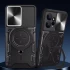 Ударостійкий чохол Bracket Ringstand із захисною шторкою для камери на Xiaomi Redmi Note 12 4G – Black. Фото 3 з 7